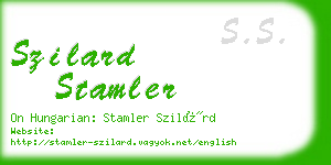 szilard stamler business card